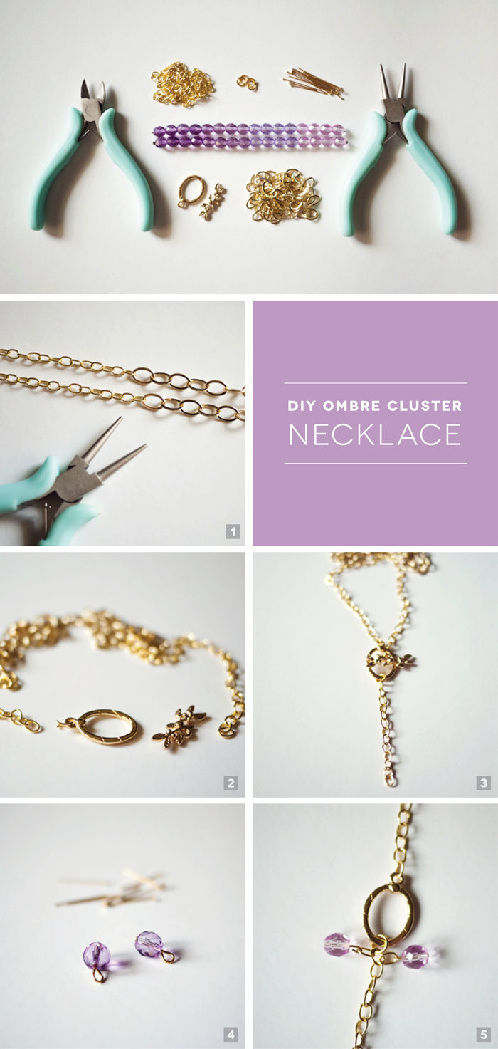 Ombre Cluster Necklace Tutorial