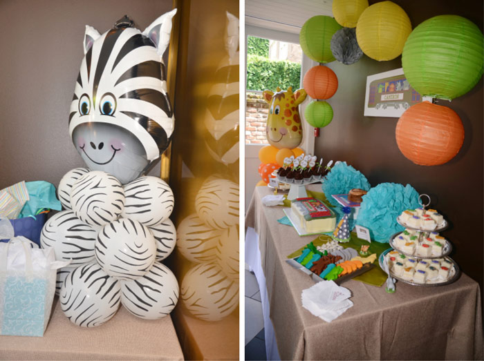 Aninal Themed Birthday Party Zebra Balloon