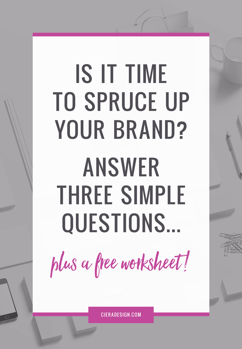 Click through for a free worksheet to see if it's time for you to rebrand!