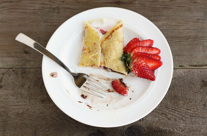 Crepes with Nutella & Strawberries