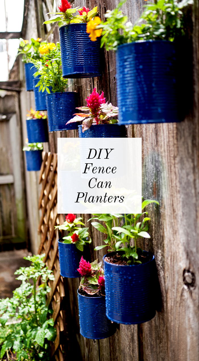 DIY Fence Can Planters