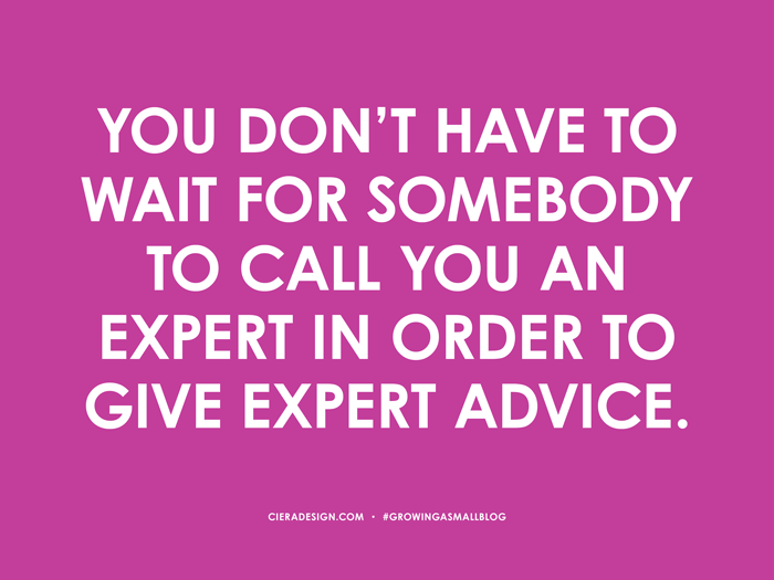 Give Expert Advice
