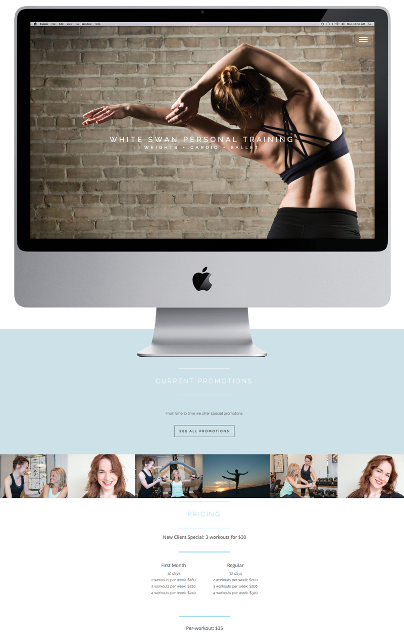 Personal Trainer Photo Based Web Design