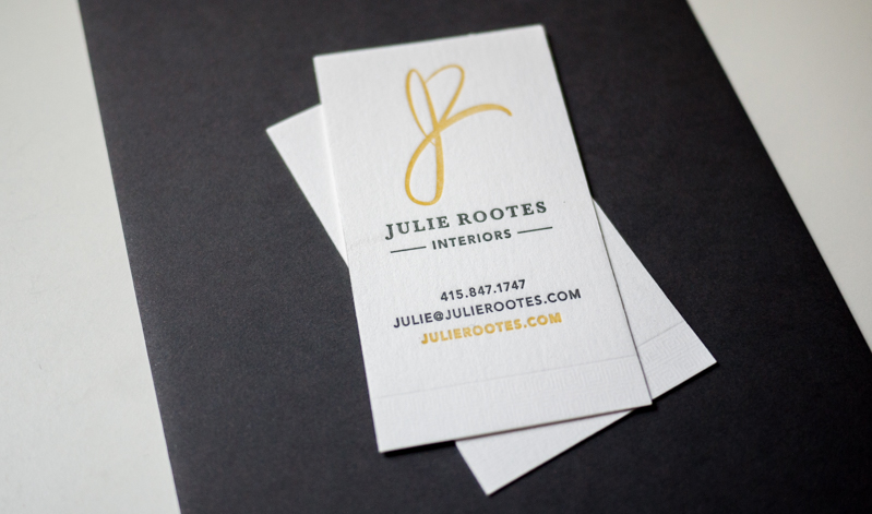 Interior Design Letterpress Business Card