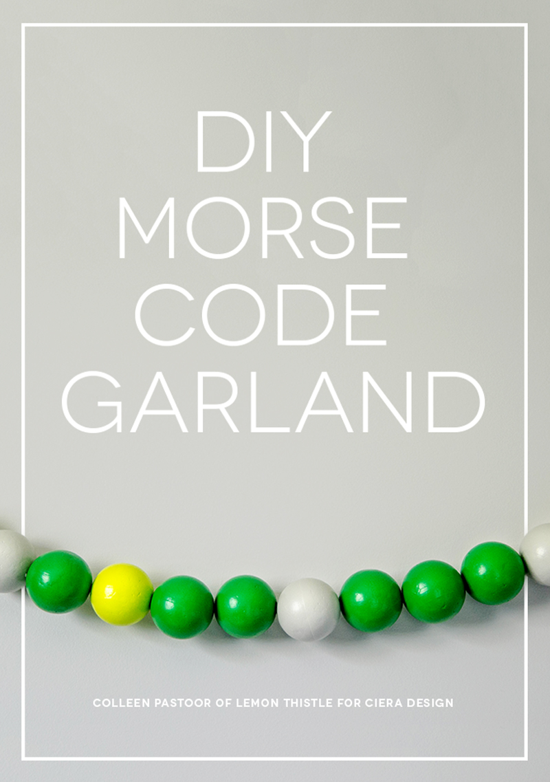 DIY Morse Code Garland On Wall