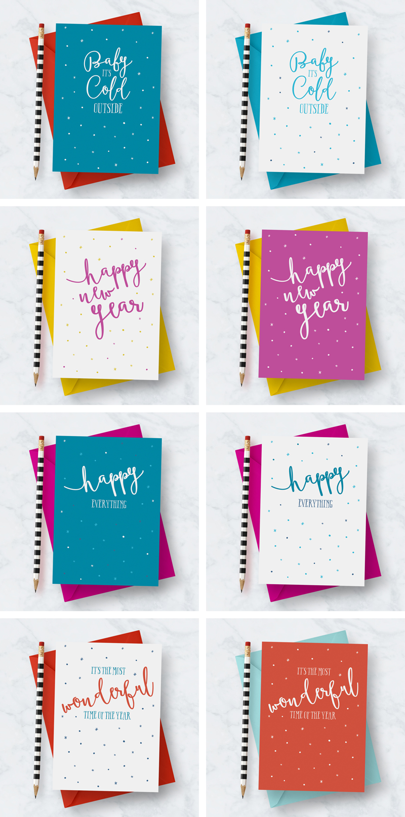 Christmas, Holiday & New Year Greeting Card Designs