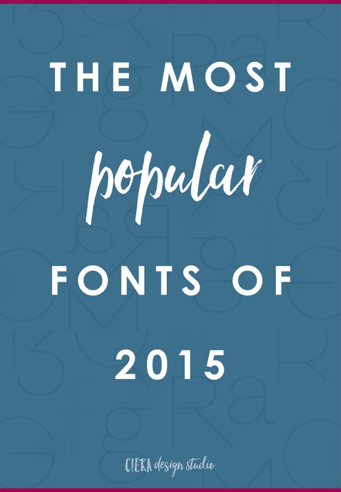 The Most Popular Fonts of 2015 | Ciera Design Studio