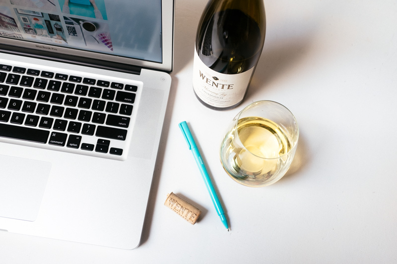 reward yourself with a glass of wine or sweet treat at the end of the workday